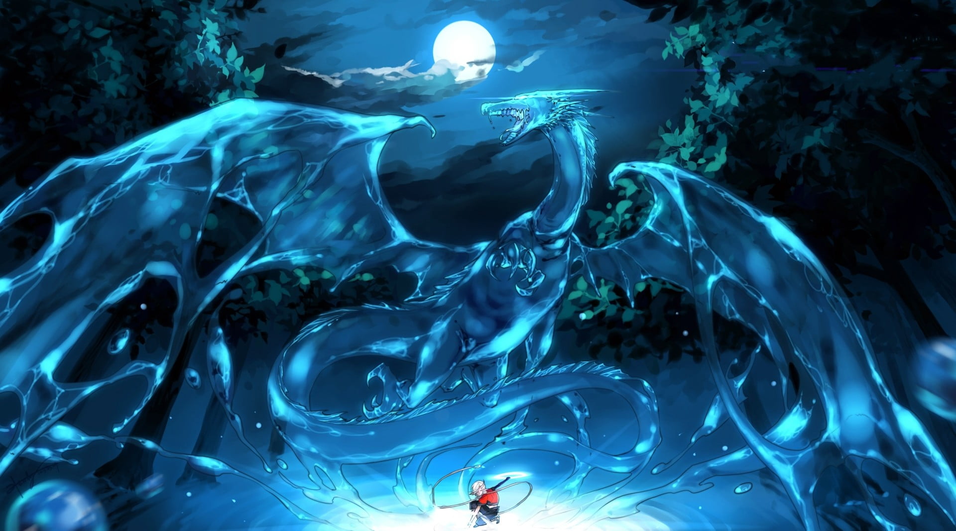 Anime Blue Dragon Wallpaper Hd