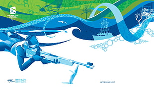 sniper and boat digital wallpaper HD wallpaper