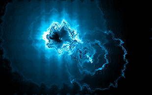 blue and black water ripple image HD wallpaper