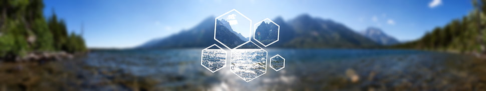 landscape, blurred, hexagon HD wallpaper