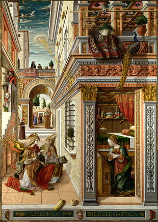 painting of Libertas Ecclesiastica, Carlo Crivelli, renaissance, painting, portrait display HD wallpaper