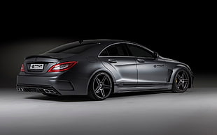 black sedan, Prior Design, Mercedes-Benz, Mercedes-Benz CLS PD550 Black Edition, Mercedes-Benz CLS HD wallpaper