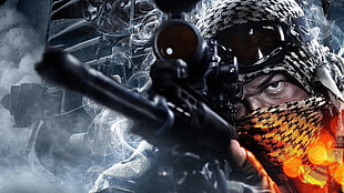 black rifle scope, Battlefield 3, sniper rifle, Battlefield, video games