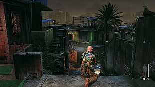 man kneeling on ground game wallpaper, Max Payne, Max Payne 3, favelas, ghetto