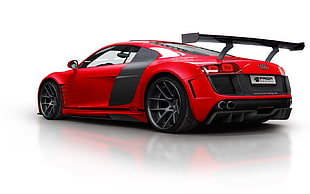 red and black Audi sports coupe, Prior Design, Audi, r8, car