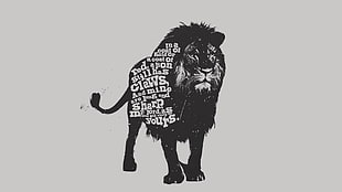 black lion illustration