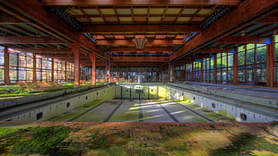 empty rectangular swimming pool, abandoned, swimming pool, decay, ruin HD wallpaper