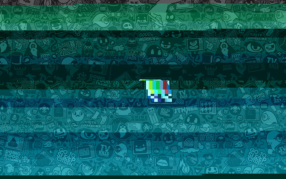 glitch art, Jared Nickerson, test patterns HD wallpaper