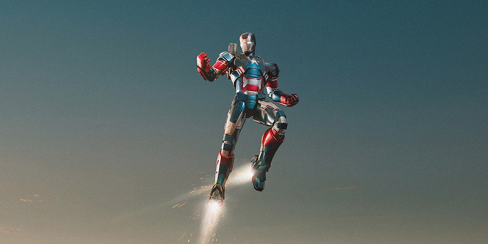 Iron man flying in the sky HD wallpaper