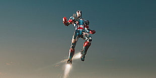 Iron man flying in the sky