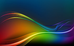 red, yellow, and blue abstract painting