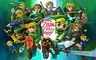 Zelda 25 illustration, The Legend of Zelda, video games, Link, Master Sword
