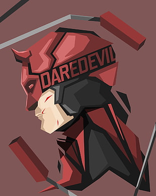 Daredevil illustration, superhero, Marvel Heroes, DC Comics, Daredevil