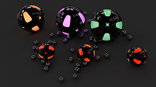 assorted color ball