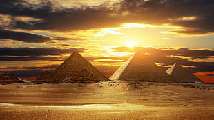 Pyramid Egypt, pyramid, Egypt, sunlight, clouds HD wallpaper