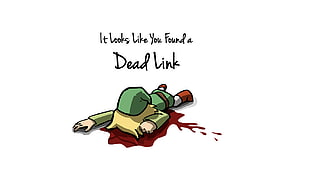 it looks like you found a dead Link text on white background, website, Link, Zelda, The Legend of Zelda