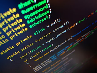 computer screen showing computer codes