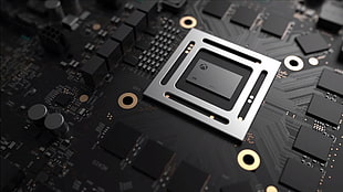 gray and black computer processor, Project Scorpio, Microsoft, Xbox