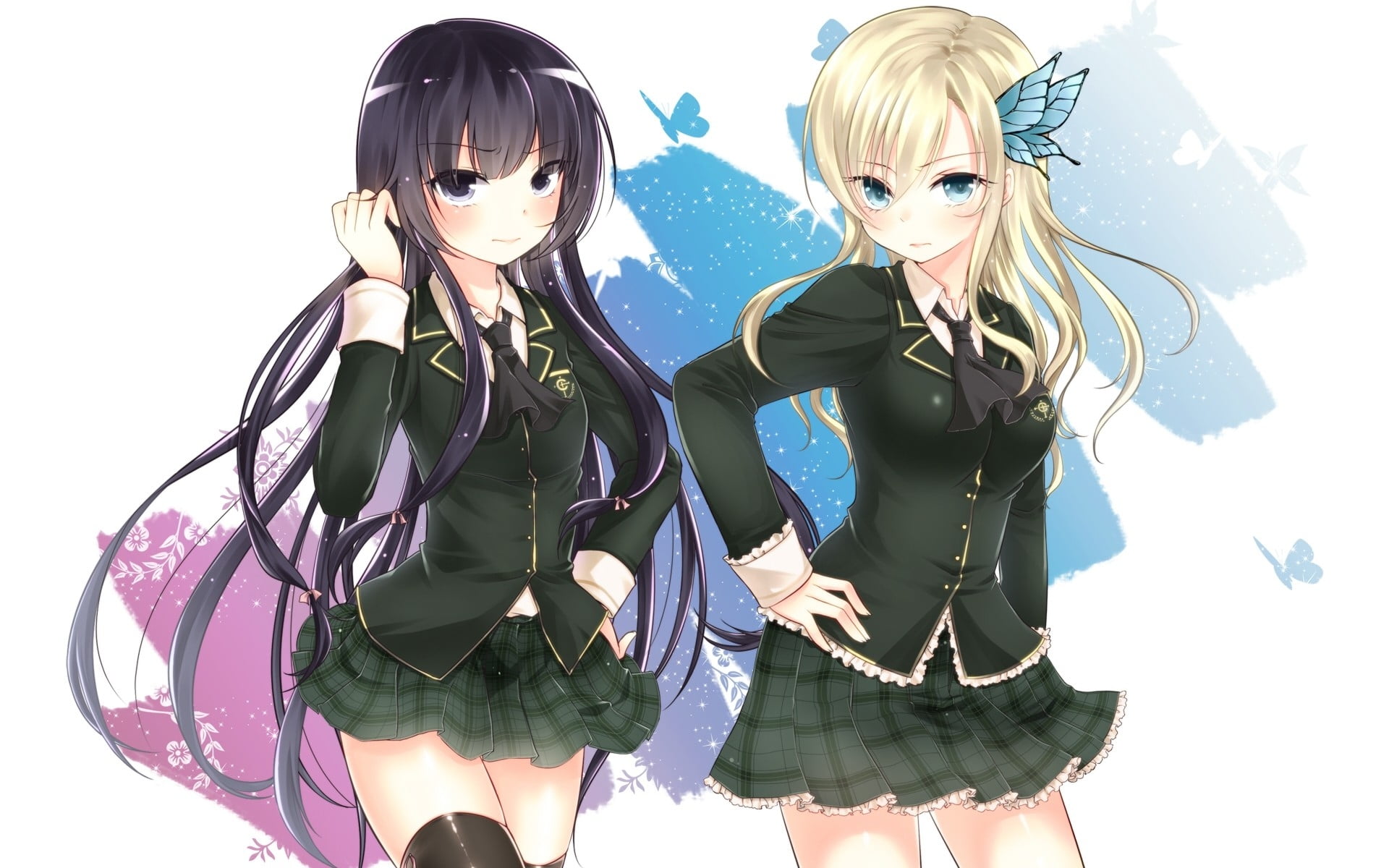photo of two female anime characters