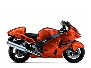red and gray Suzuki sports bike