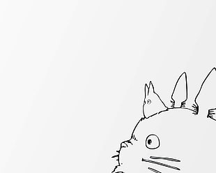 sketch of cat, My Neighbor Totoro, Totoro, Studio Ghibli, anime HD wallpaper
