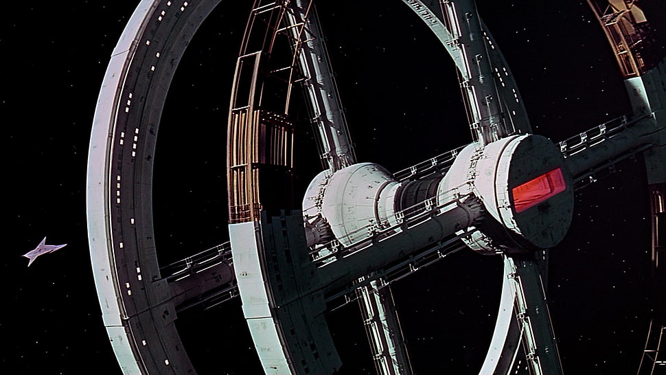 gray space ship, 2001: A Space Odyssey, movies, science fiction HD wallpaper