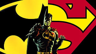 Superman Batman illustration HD wallpaper
