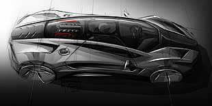 coupe illustration, concept cars HD wallpaper