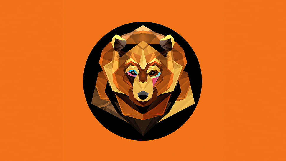 brown dog logo HD wallpaper