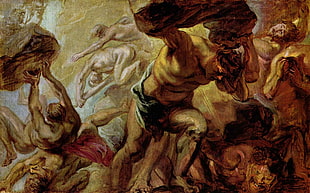 multicolored male painting, Greek mythology, artwork, painting, Peter Paul Rubens HD wallpaper