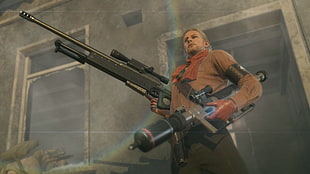 videogame application screenshot, Metal Gear, Metal Gear Solid V: The Phantom Pain, Revolver Ocelot, sniper rifle HD wallpaper