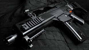 black rifle, weapon, G36K, gun, rifles HD wallpaper