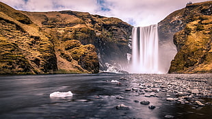 waterfall photo during daytime, iceland HD wallpaper