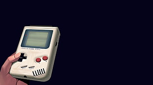 white Nintendo Game Boy, GameBoy, minimalism