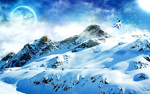 photography of snow mountain