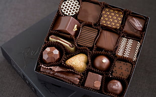 chocolates in box HD wallpaper
