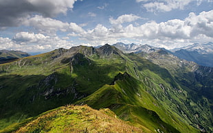 green mountain time lapse photography HD wallpaper