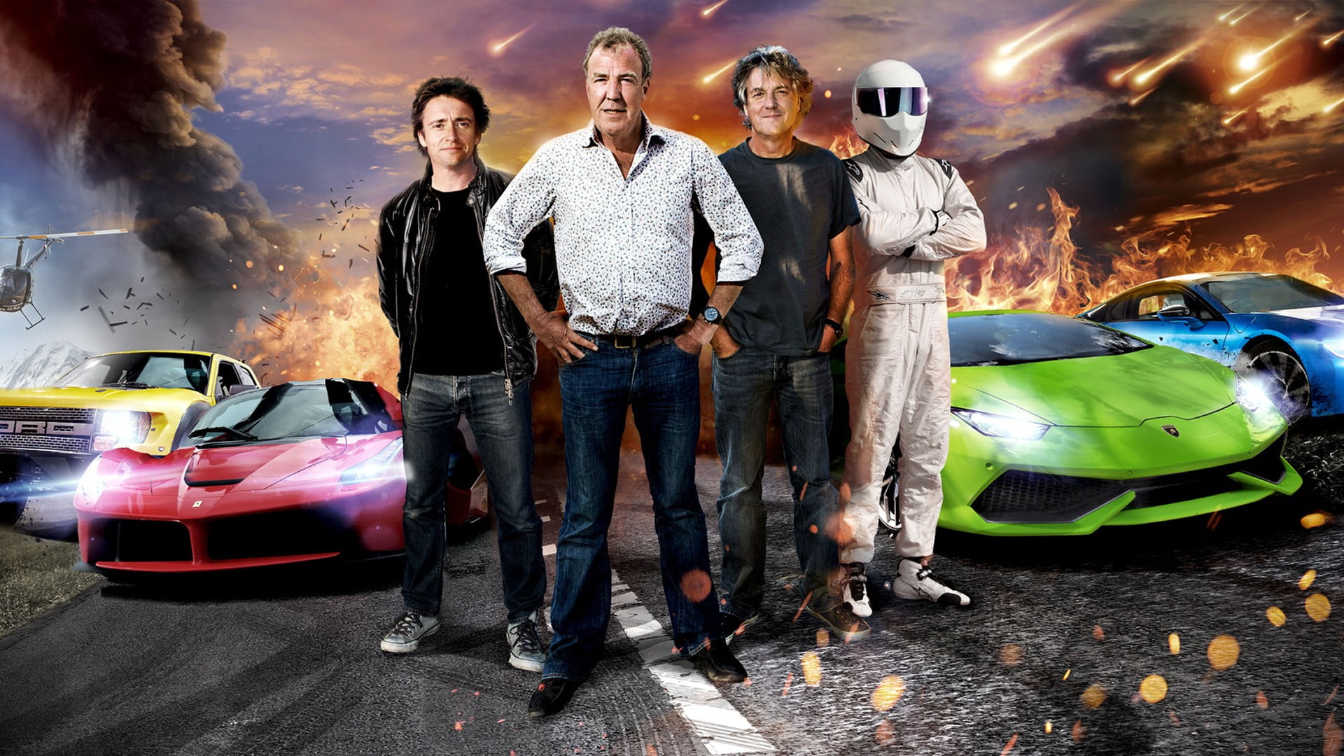 Four Drivers And Cars Graphic Wallpaper Car Car Show Top Gear Jeremy Clarkson Hd Wallpaper Wallpaper Flare