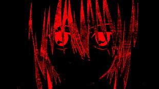 red and black animated female character digital wallpaper, anime, Elfen Lied