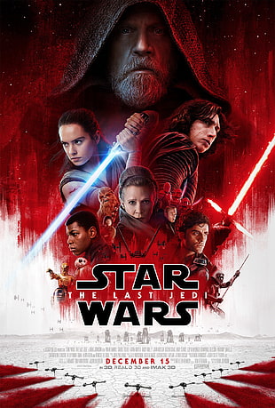 Star Wars the last jedi movie poster, Star Wars, movies, Star Wars: The Last Jedi, poster