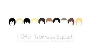 104th trainees squad screenshot, Shingeki no Kyojin, Eren Jeager, Mikasa Ackerman, Levi Ackerman