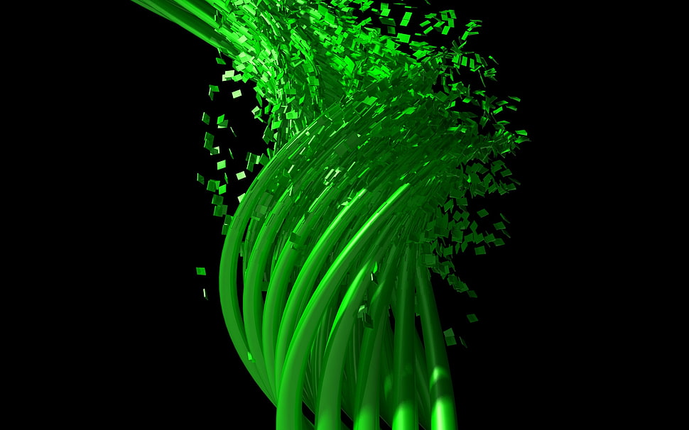 green splash artwork HD wallpaper