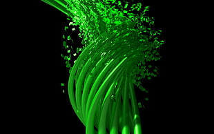 green splash artwork HD wallpaper