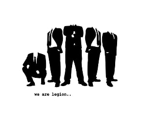 we are legion.. digital wallpaper, Anonymous