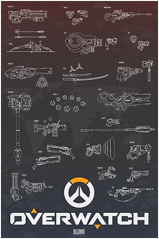 black and white weapons diagrams HD wallpaper