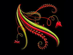 green and yellow wallpaper
