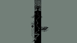 bare tree illustration, Berserk, Black Swordsman, Guts HD wallpaper