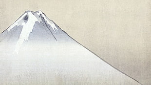 mountain illustration, painting, Japanese Art, mountains