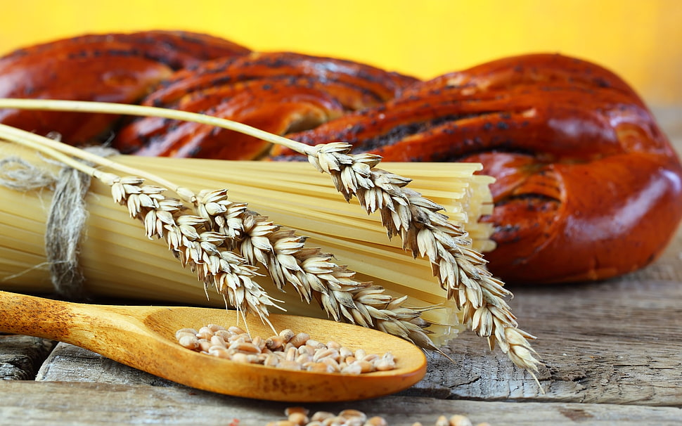 wheat, corn, and pasta HD wallpaper