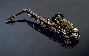 brass saxophone HD wallpaper